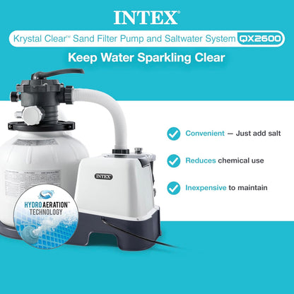Intex Sand Filter Pump & Saltwater System For Up To 15 000 Gal Pools Krystal Clear