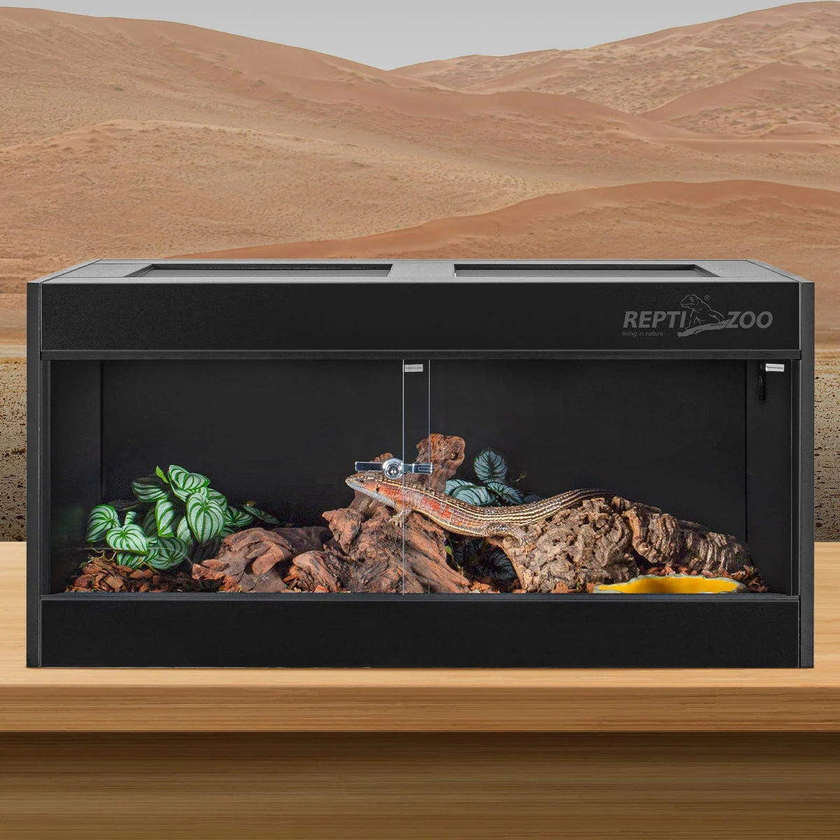 REPTIZOO 40 Gallon PVC Reptile Enclosure, 36x18x18, With Glass Sliding Door