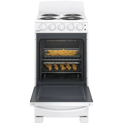 Hotpoint Freestanding Electric Range, 20 in, 4 Burner, White