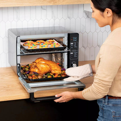 Ninja 12-in-1 Double Oven With FlexDoor, FlavorSeal, Smart Finish, Convection And Air Fry - DCT401