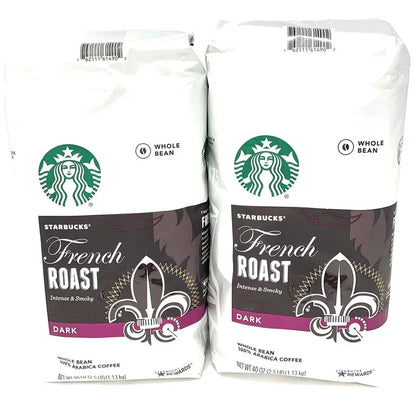 Starbucks French Roast Whole Bean Coffee, 80 Oz, 2 x 40 Oz Packs