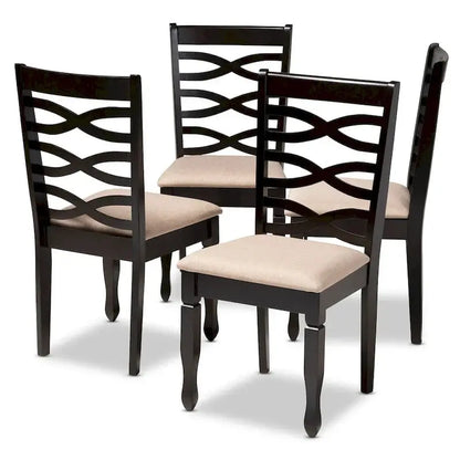 Contemporary Dining Chair Set, 4-Piece, 37.4 x 17.7 x 20.5 inches