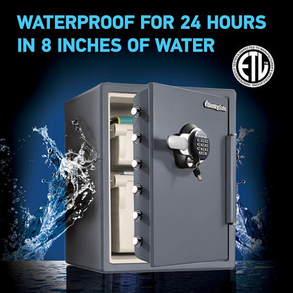 1.23 Cu Ft Waterproof And Fireproof Digital Safe Box - Alloy Steel