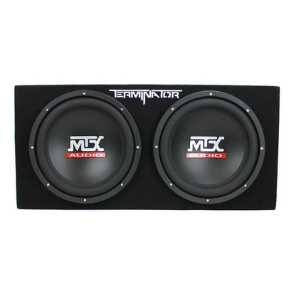 MTX Dual Loaded Subwoofer Enclosure, 12-Inch, 1200-Watt, 4 Pack - TNE212D