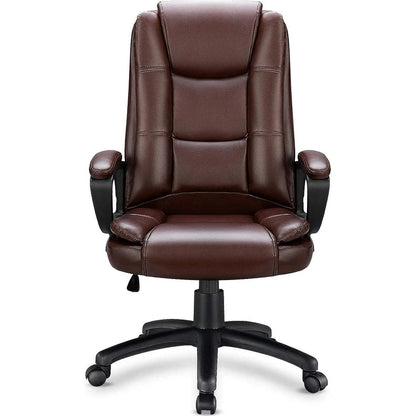 High-Back Ergonomic Leather Executive Office Chair, 400 lb Capacity
