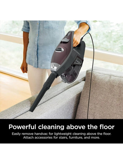 Corded Stick Vacuum With XL Dust Cup, LED Headlights And Pet Hair Tools - Bordeaux/Silver