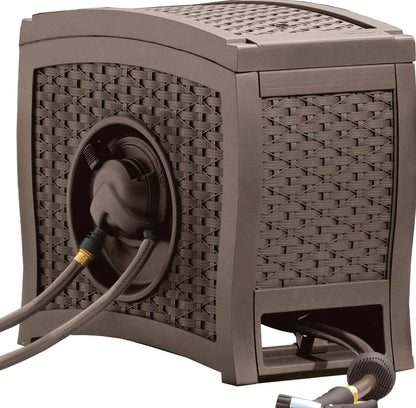Suncast Aquawinder 125 Wicker Garden Hose Reel - Java