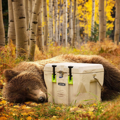 Lifetime Bear-Resistant High Performance Camping Cooler, 28 qt, 20 Can Capacity, Boulder Gray - 91289